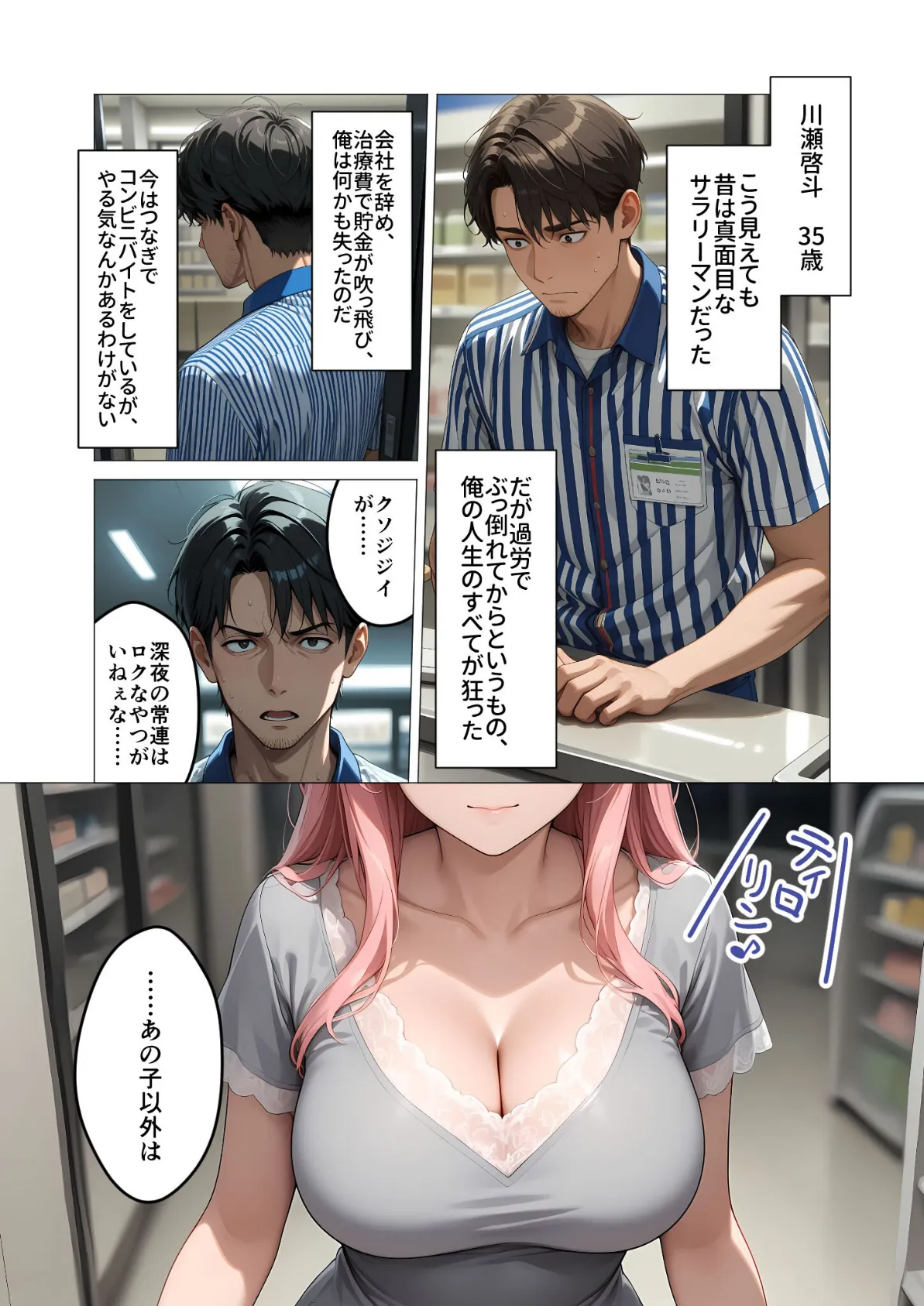 お客様はおっぱいです。 （1） 〜愛欲MAX！現役JDえんじぇるに甘え堕ち〜モザイク版 4ページ