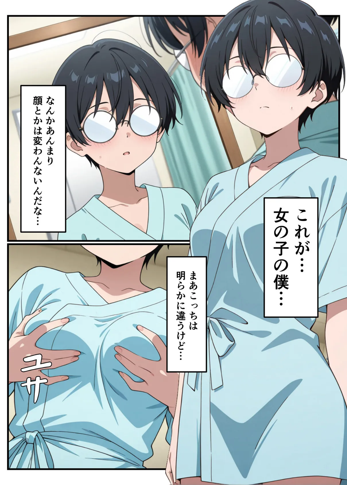 性転換希望調査に僕だけ希望するで出した結果、本当に女の子になってしまった話 モザイク版 6ページ