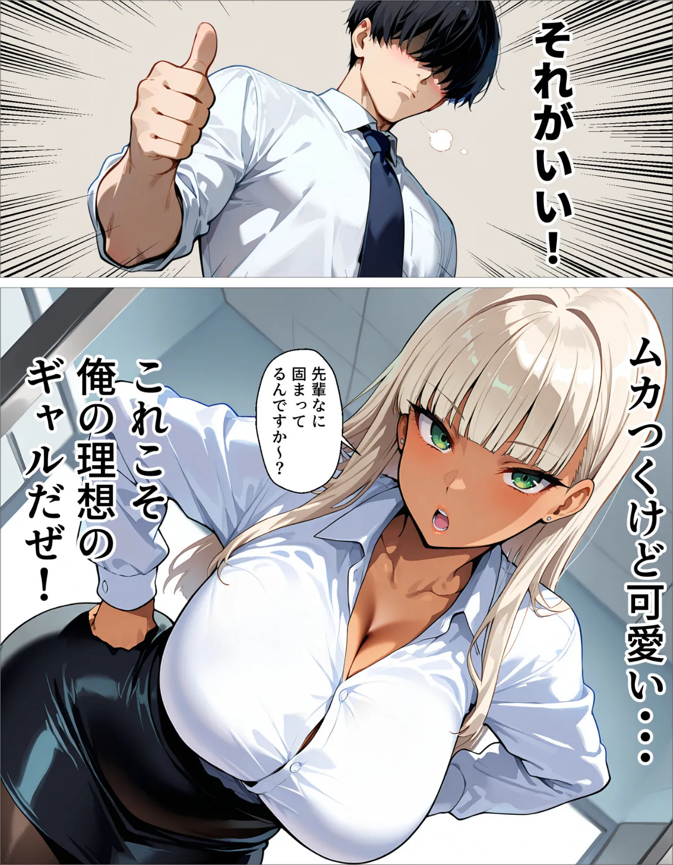 新卒の黒ギャルが「きも…」って言いながら搾精してくれる話（1） 6ページ