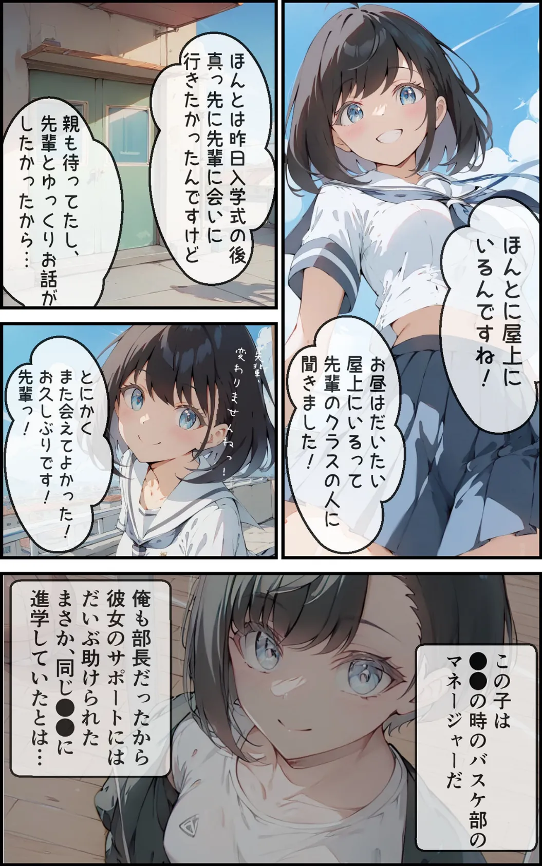 健気で元気っ子な後輩と甘々初えっち モザイク版 6ページ