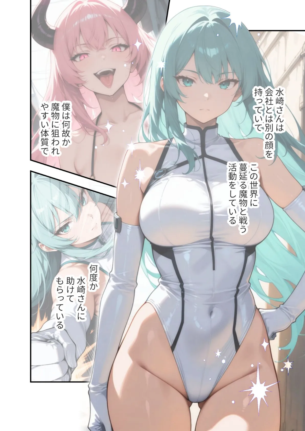 戦うエッチなお姉さんの特濃魔力サーバーになる話 （2） モザイク版 4ページ