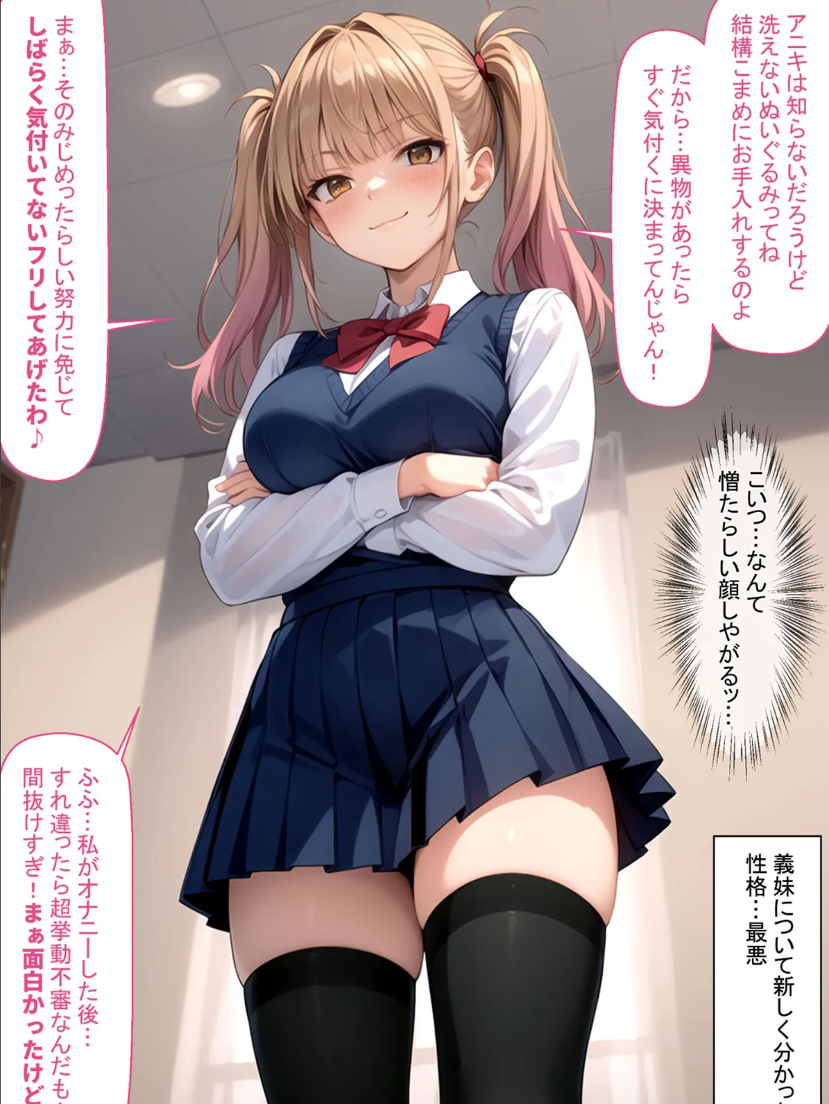 脚コキだけで絶対にセックスさせないクソ生意気義妹に我慢できず全部の穴を●●してやった結果 モザイク版 12ページ