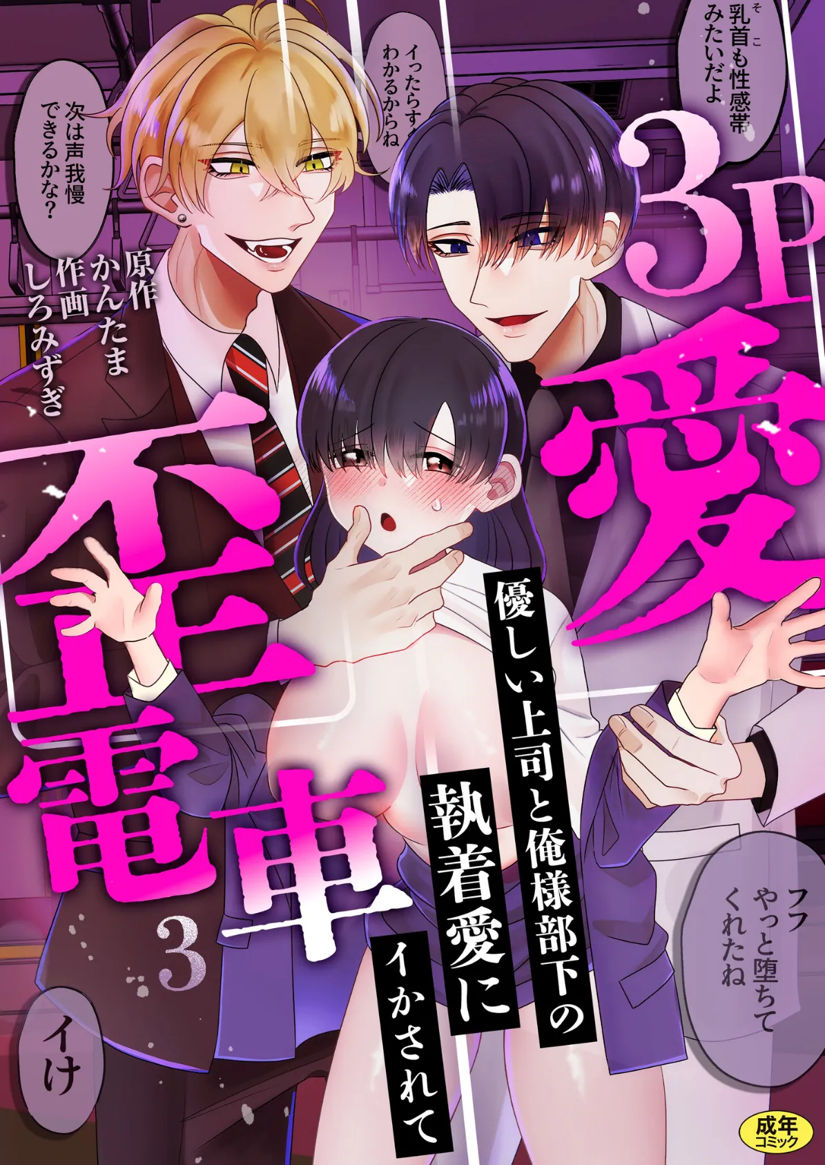 3P歪愛電車 〜優しい上司と俺様部下の執着愛にイかされて【R版】(3)